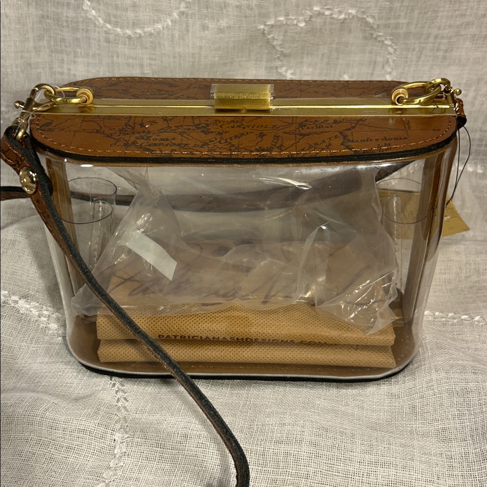 NWT Patricia Nash Anselma Riot rust camera bag purse leather w/ removable strap - Picture 4 of 15